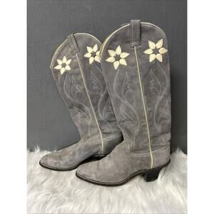 Vintage Acme Women’s Cowboy Boots Size 7 Yellow Western Leather Rodeo Boots USA